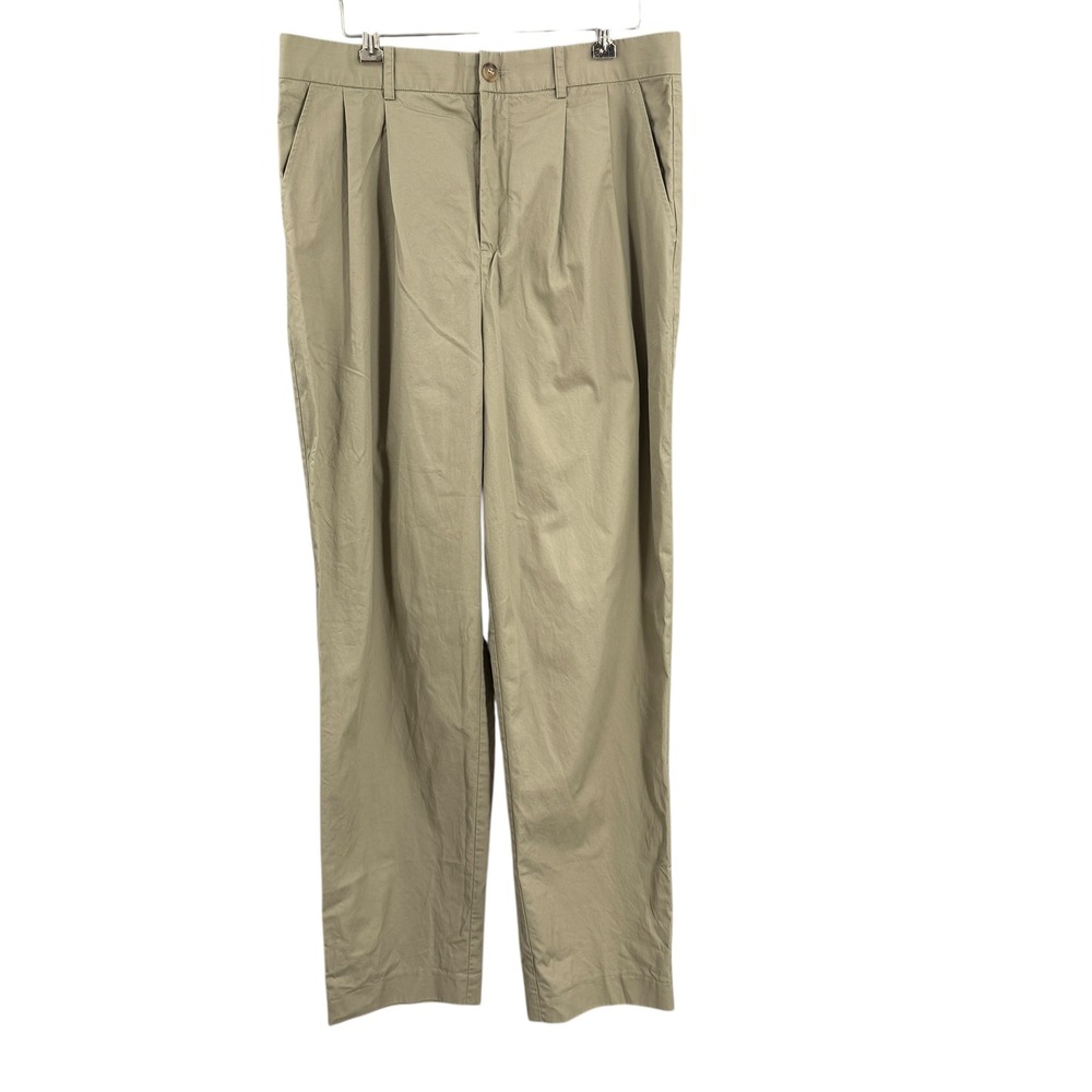 Viktoria & Woods Henning Trouser Khaki Pleated Lightweight Size 3 / US Size 8